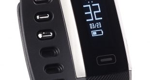 Bluetooth-4.0-Fitness-Armband mit Blutdruck- und Herzfrequenz-Messung, IP67  